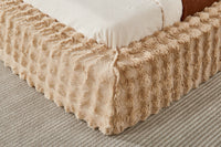 Upholstered Bed Sand Waffle