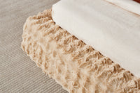 Upholstered Bed Sand Waffle